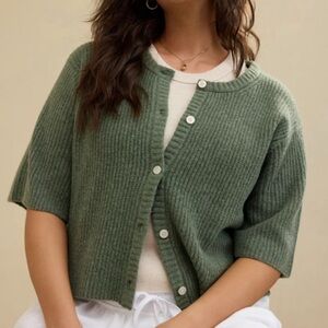 Aerie Short Sleeve Cardigan
